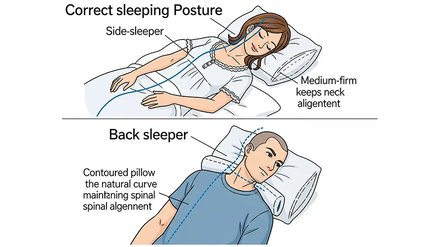 Use a Suitable Pillow While Sleeping