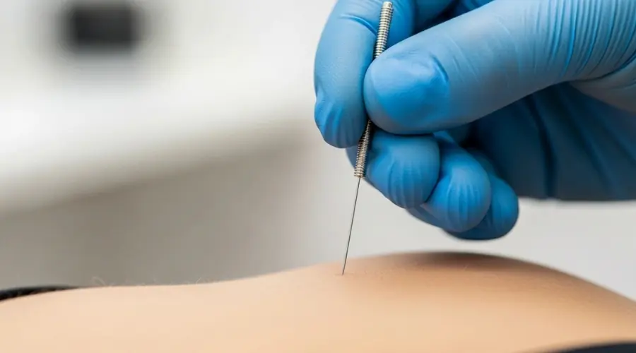 dry needling technique performed by physiotherapist