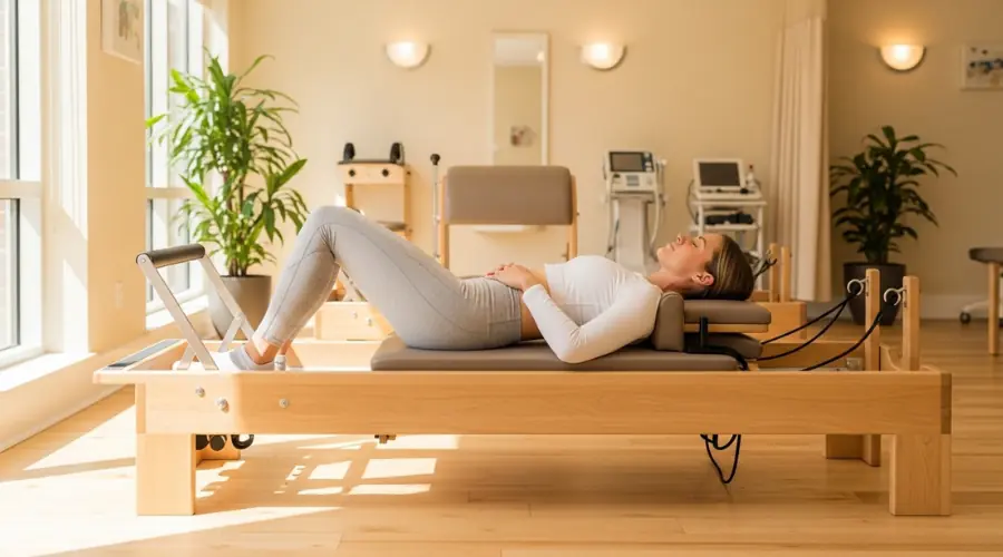Reformer Pilates exercises for back pain therapy