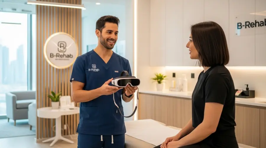 Specialized Migraine Treatment Consultations using Smart Glasses at B-Rehab Clinic, Dubai