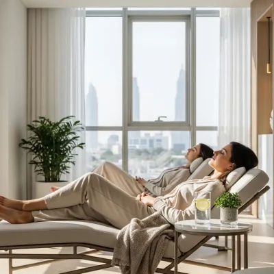 feeling refreshed after a lymphatic drainage session